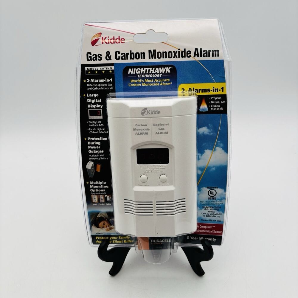 Kidde Nighthawk KN-COEG-3 Explosive Gas Alarm Carbon Monoxide Alarm Detector New